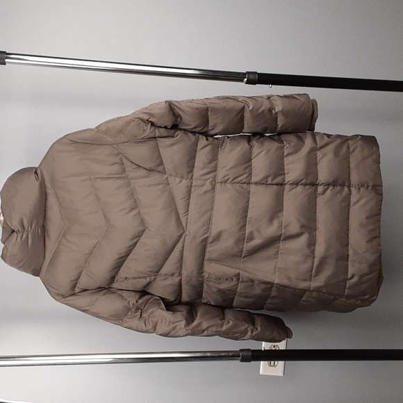 Kenneth Cole New York Goose Blend Quilted Puff Tan Coat Jacket - Picture 6 of 8